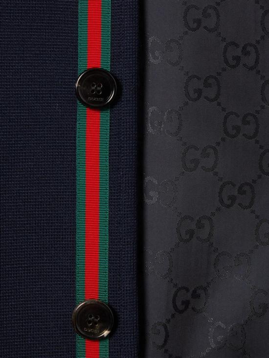 26SS 구찌 싱글 브레스트 코튼 저지 재킷 846713 ZAM6R Blue - GUCCI