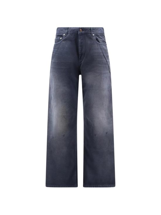 26SS 발렌시아가 커브드 니 팬츠 857194 TTW64 Blue