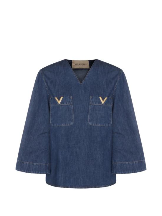 26SS 발렌티노 가라바니 데님 셔츠 8B3DB03L9YA Blue
