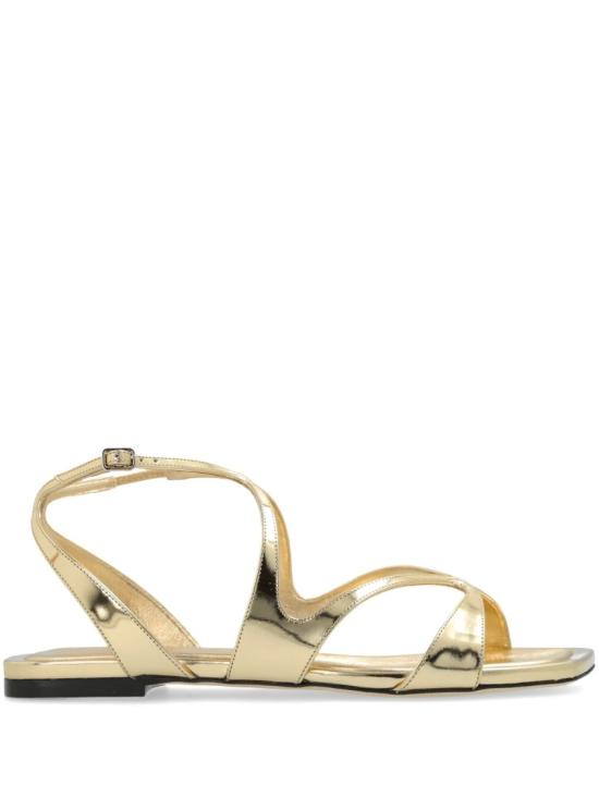 26SS 지미추 샌들 AYLA FLAT QUI Gold