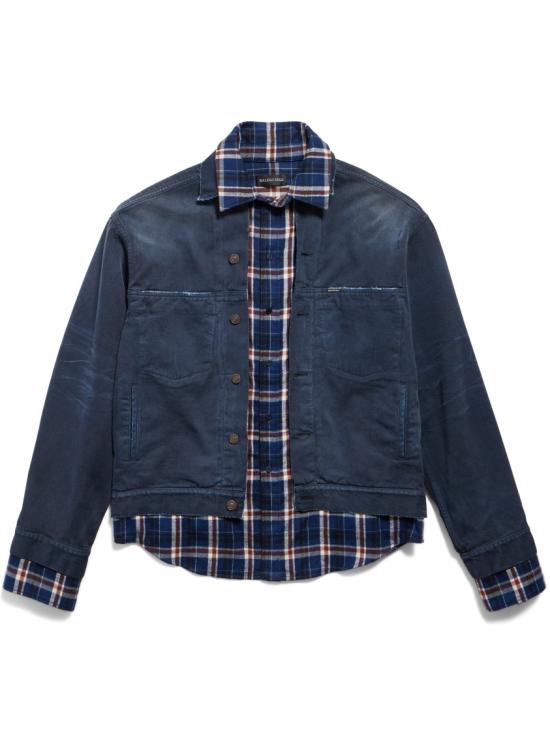 26SS 발렌시아가 패치드 셔츠 재킷 857174 TTW64 Blue