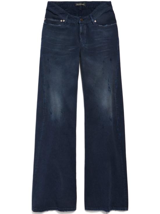 26SS 발렌시아가 커브드 Waist 팬츠 848019 TTW64 Blue