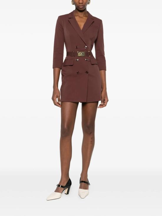 26SS 엘리자베타프랜치 숏 원피스 AB91961E2 Brown - ELISABETTA FRANCHI