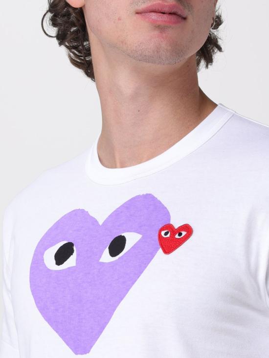 26SS 꼼데가르송 반팔 티셔츠 AXT106051 1 Violet - COMME DES GARCONS