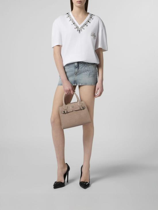 26SS 필립 플레인 반팔 티셔츠 SAFCWTK3876PJY002N 01 White - PHILIPP PLEIN