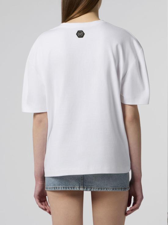 26SS 필립 플레인 반팔 티셔츠 SAFCWTK3876PJY002N 01 White - PHILIPP PLEIN