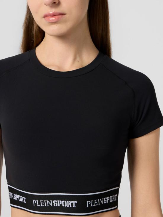 26SS 플레인스포츠 반팔 티셔츠 SAFCWTK3896STE003N 02 Black - PLEIN SPORT