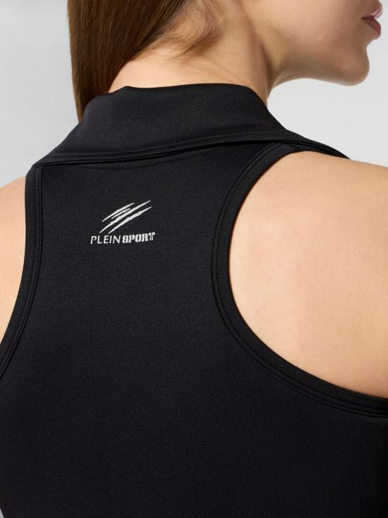 26SS 플레인스포츠 민소매 티셔츠 SAFCWTK3920STE003N 02 Black - PLEIN SPORT
