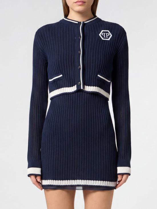 26SS 필립 플레인 스웨터 SAFCWKQ0167PKN002N 24 Navy