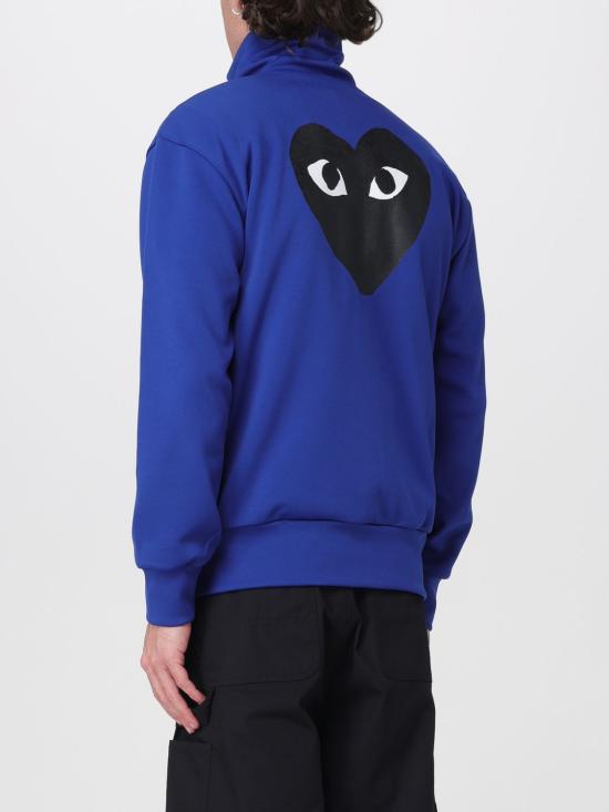 26SS 꼼데가르송 블랙 하트 와펜 트랙 자켓 AXT256051 2 Navy - COMME DES GARCONS