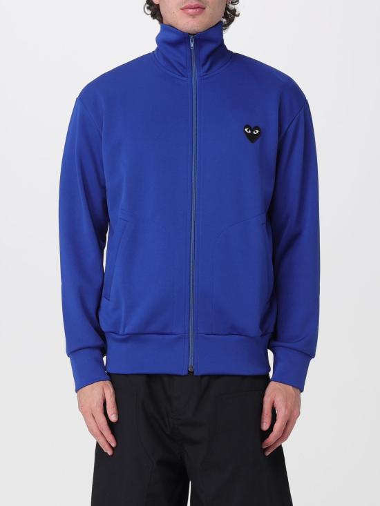 26SS 꼼데가르송 블랙 하트 와펜 트랙 자켓 AXT256051 2 Navy