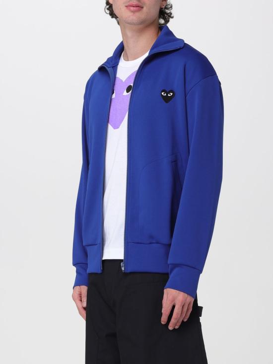26SS 꼼데가르송 블랙 하트 와펜 트랙 자켓 AXT256051 2 Navy - COMME DES GARCONS