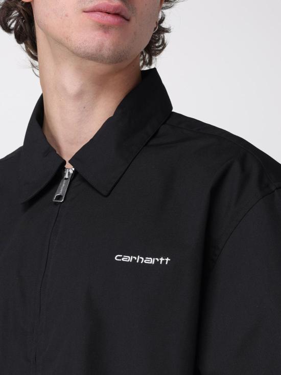 26SS 칼하트 WIP 숏슬리브 포스탈 집 셔츠 I036189 K02XX Black 1 - CARHARTT WIP