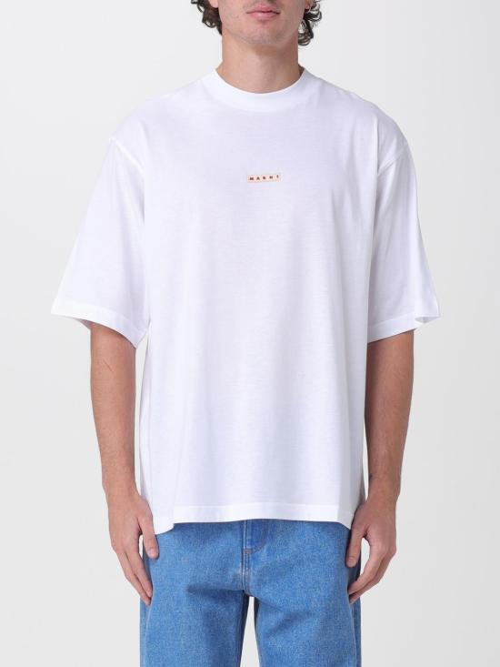 26SS 마르니 반팔 티셔츠 HUMU0223X6UTCZ57 00W01 White