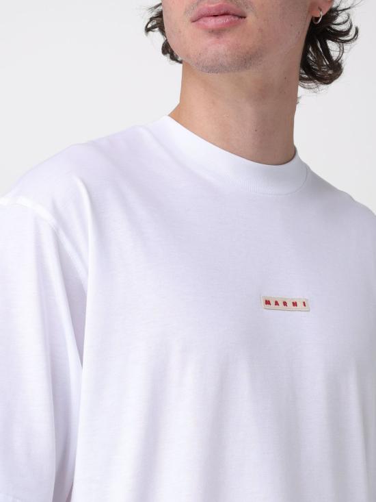 26SS 마르니 반팔 티셔츠 HUMU0223X6UTCZ57 00W01 White - MARNI
