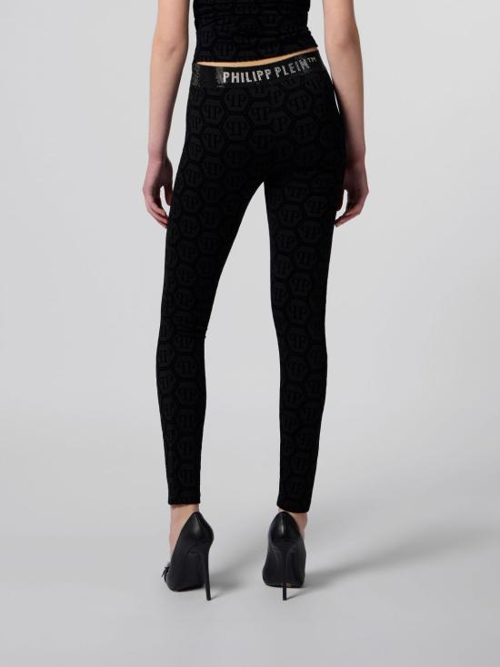 26SS 필립 플레인 레깅스 SAFCWJT2182PTE003N 02 Black - PHILIPP PLEIN