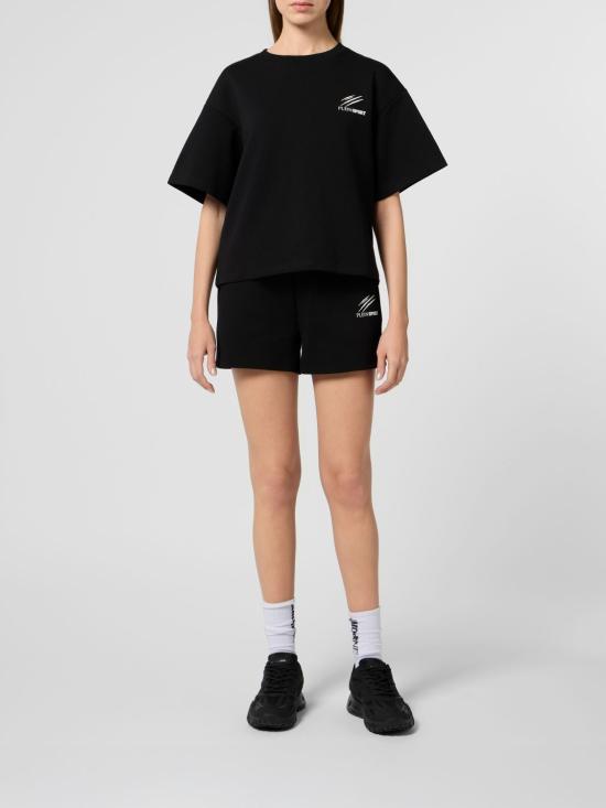 26SS 플레인스포츠 숏팬츠 SAFCWJT2214STE003N 02 Black - PLEIN SPORT