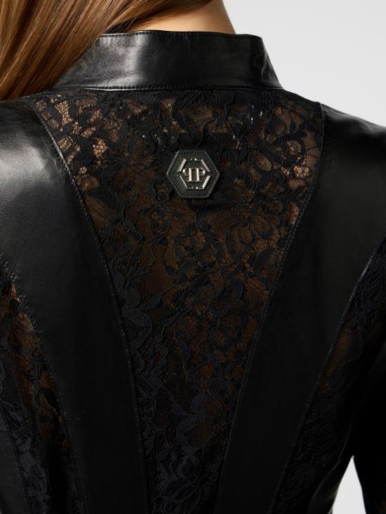 26SS 필립 플레인 가죽 자켓 SAFCWLB1195PLE005N 02 Black - PHILIPP PLEIN