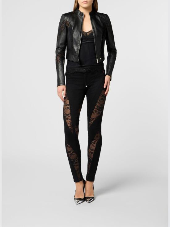26SS 필립 플레인 가죽 자켓 SAFCWLB1195PLE005N 02 Black - PHILIPP PLEIN