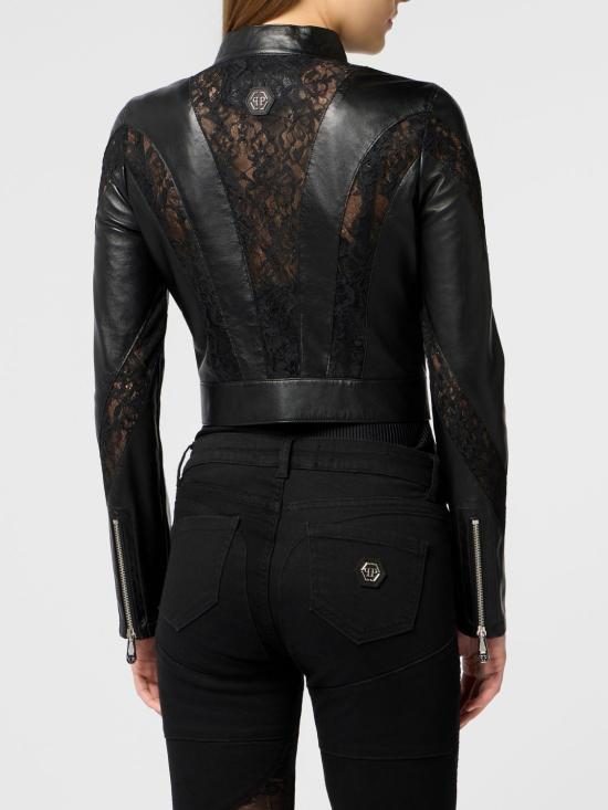 26SS 필립 플레인 가죽 자켓 SAFCWLB1195PLE005N 02 Black - PHILIPP PLEIN