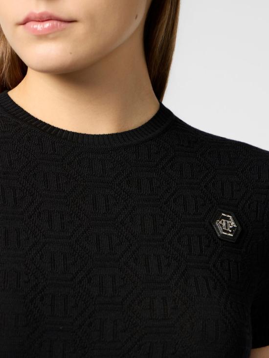 26SS 필립 플레인 스웨터 SAFCWKK0302PKN002N 02 Black - PHILIPP PLEIN
