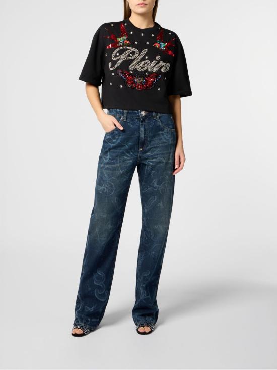 26SS 필립 플레인 반팔 티셔츠 SAFCWTK3874PJY002N 02 Black - PHILIPP PLEIN