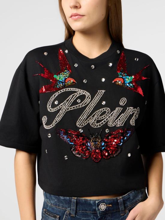 26SS 필립 플레인 반팔 티셔츠 SAFCWTK3874PJY002N 02 Black - PHILIPP PLEIN