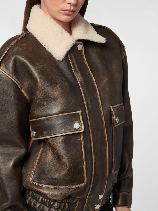 26SS 필립 플레인 가죽 자켓 FAECWLB1157PLE140F 04 Brown - PHILIPP PLEIN