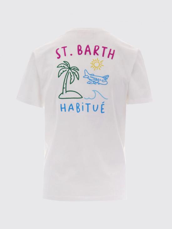 26SS 세인트바쓰 반팔 티셔츠 EMI0001 00320L Ivory - MC2 SAINT BARTH