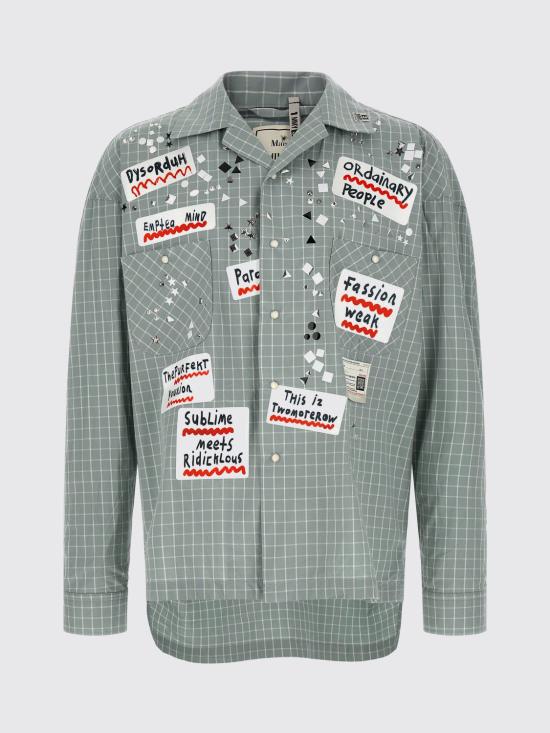 26SS 메종 미하라 야스히로 긴팔 셔츠 A16SH088 GRAY Blue - MAISON MIHARA YASUHIRO