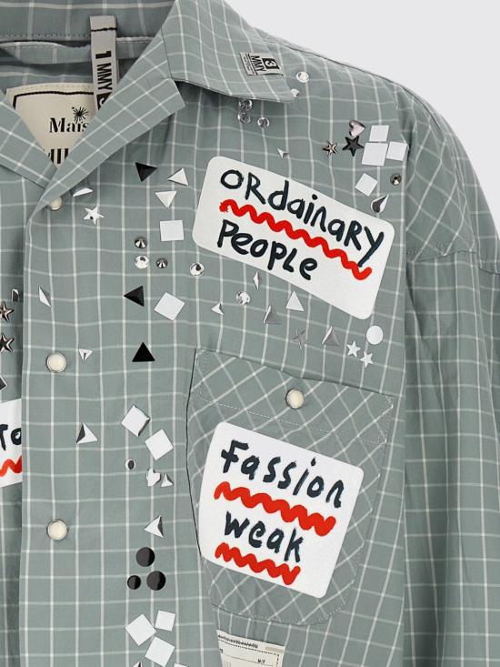26SS 메종 미하라 야스히로 긴팔 셔츠 A16SH088 GRAY Blue - MAISON MIHARA YASUHIRO