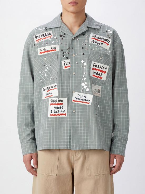 26SS 메종 미하라 야스히로 긴팔 셔츠 A16SH088 GRAY Blue