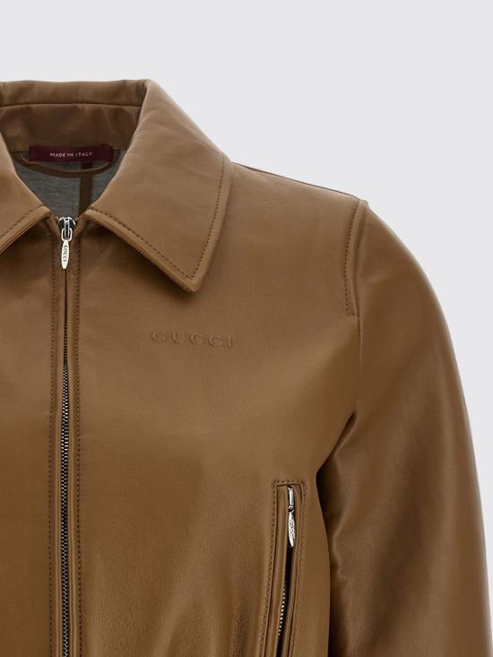26SS 구찌 가죽 자켓 852289XNBBW 2006 Beige - GUCCI