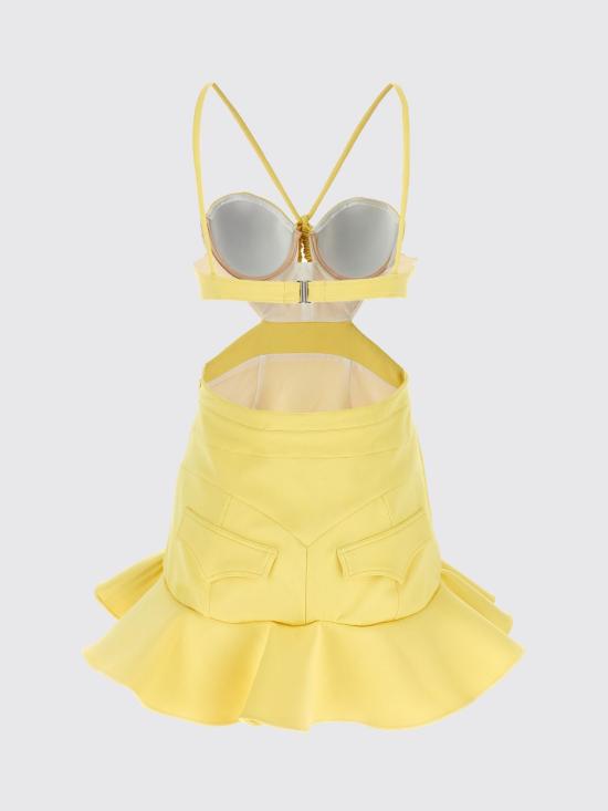 26SS 파코라반 숏 원피스 26EJRO327VI0614 P736 Yellow - PACO RABANNE