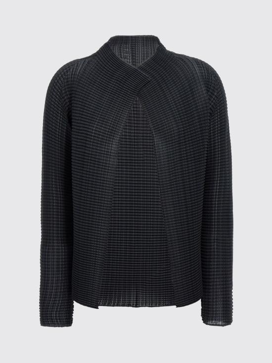 26SS 이세이 미야케 가디건 IM66FJ680 15 Black - ISSEY MIYAKE