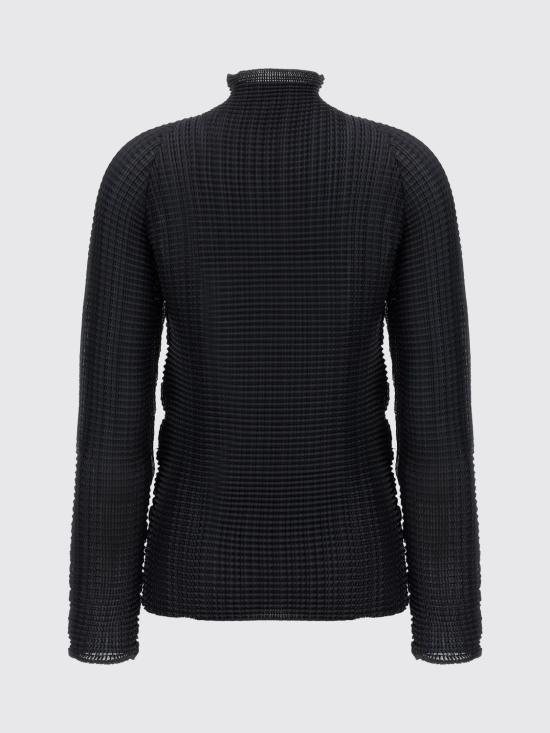 26SS 이세이 미야케 긴팔 티셔츠 IM66FJ679 15 Black - ISSEY MIYAKE