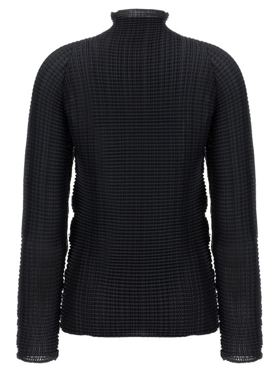 26SS 이세이 미야케 긴팔 티셔츠 IM66FJ679 15 Black - ISSEY MIYAKE