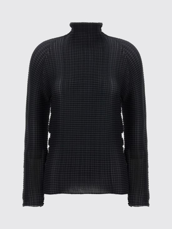 26SS 이세이 미야케 긴팔 티셔츠 IM66FJ679 15 Black - ISSEY MIYAKE