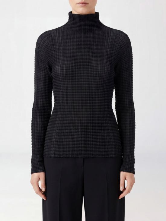 26SS 이세이 미야케 긴팔 티셔츠 IM66FJ679 15 Black