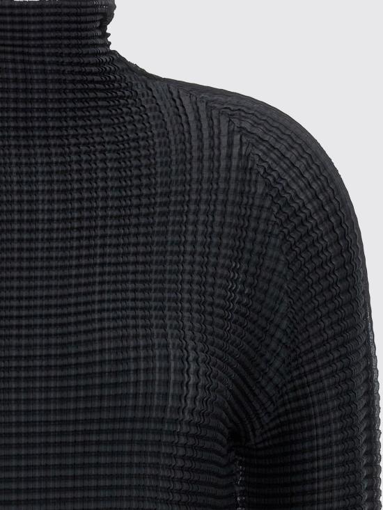 26SS 이세이 미야케 긴팔 티셔츠 IM66FJ679 15 Black - ISSEY MIYAKE