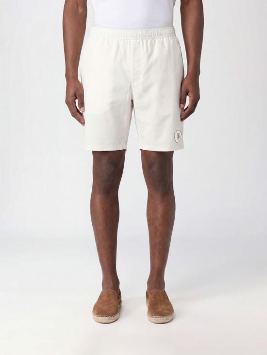 26SS 브루넬로 쿠치넬리 나일론 버뮤다 팬츠 MB4223590T C007 White
