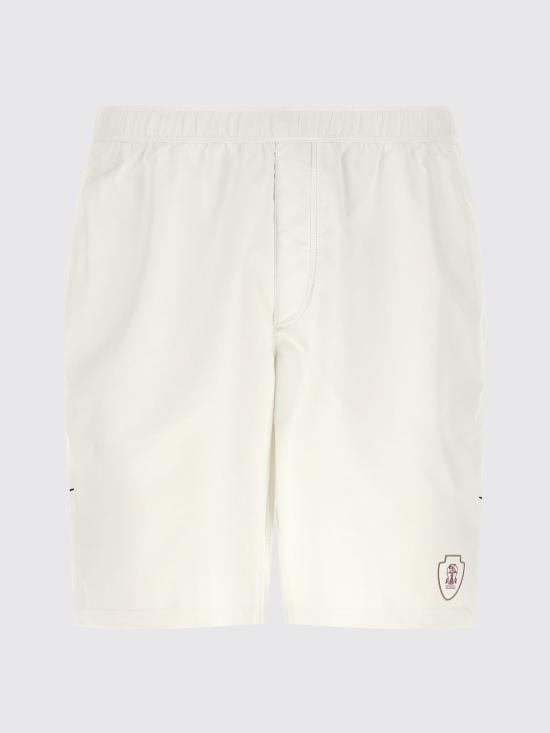 26SS 브루넬로 쿠치넬리 나일론 버뮤다 팬츠 MB4223590T C007 White - BRUNELLO CUCINELLI
