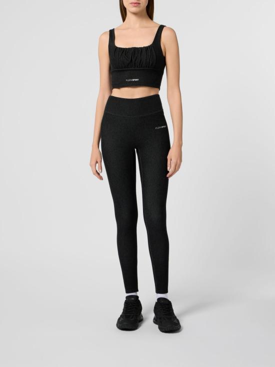 26SS 플레인스포츠 트레이닝 티셔츠 SAFCWJK0196STE003N 02 Black - PLEIN SPORT