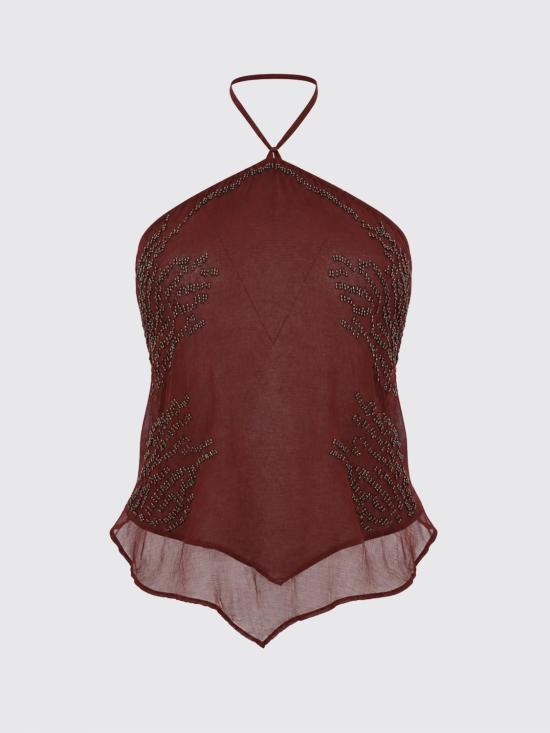 26SS 파트리지아페페 민소매 티셔츠 2C1664A729 B887 Brown - PATRIZIA PEPE