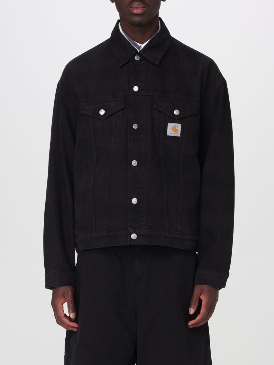 26SS 칼하트 WIP 에버슨 트러커 자켓 에버슨 프린트 I036266 3HVGD Black