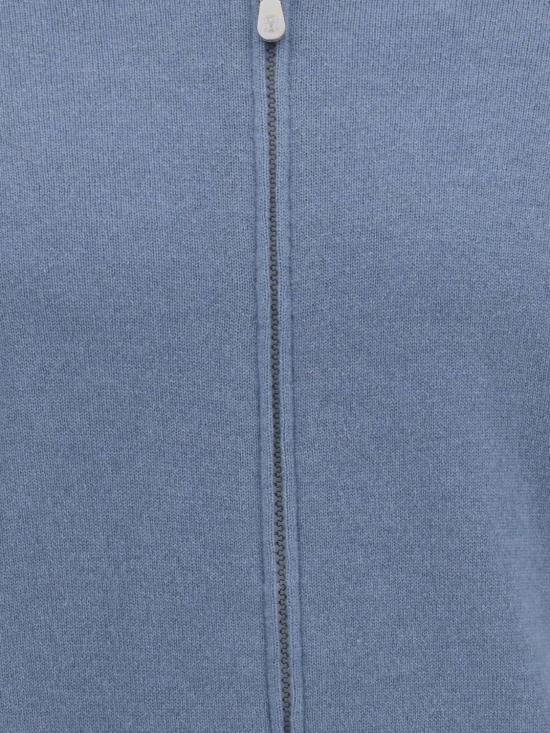 26SS 브루넬로 쿠치넬리 캐시미어 하이넥 집업 가디건 M2200106 CMM56 Gnawed Blue - BRUNELLO CUCINELLI