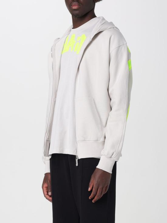 26SS 디스클레이머 후드 티셔츠 55403 GHIACCIO ST G FLUO Grey - DISCLAIMER