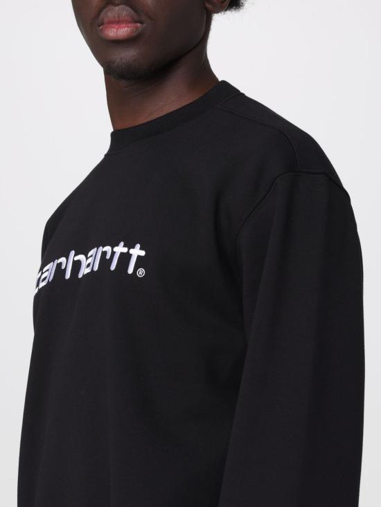 26SS 칼하트 WIP 로고 스웨트셔츠 I030546 0D2XX Black - CARHARTT WIP
