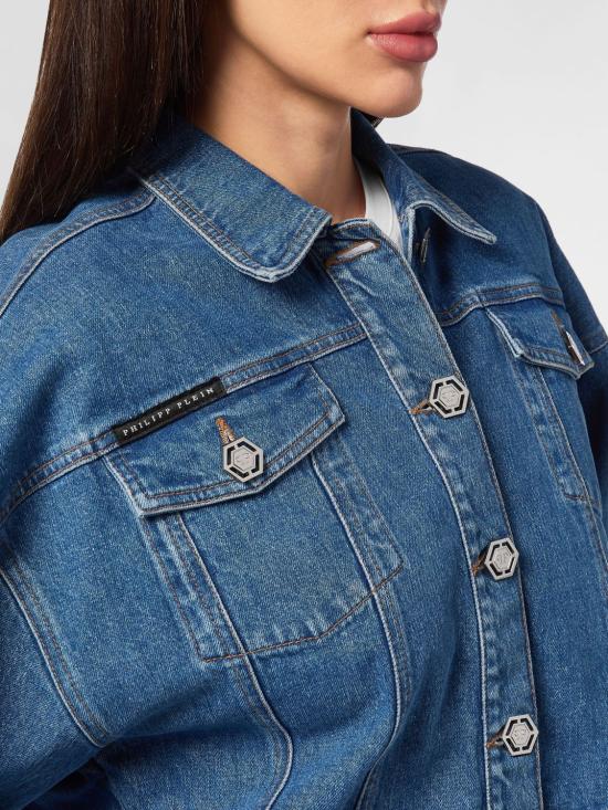 26SS 필립 플레인 데님 자켓 FAECWDB0659PDE004N 72MC Denim - PHILIPP PLEIN