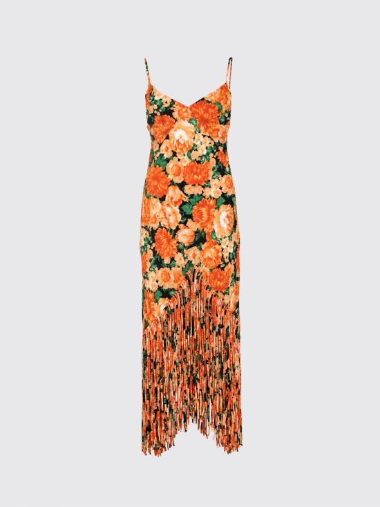 26SS 핑코 롱 원피스 106825A3AO AS4 Orange - PINKO
